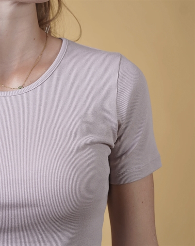 Elsk - Rib Womens T-shirt - Ash Rose